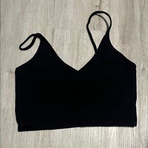 Talula Black V-Neck Crop Top
